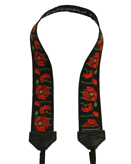 Red Poppies DSLR Strap