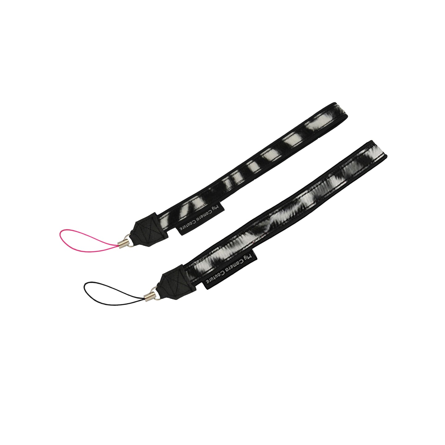 Zebra and snow leopard wrist strap lanyards