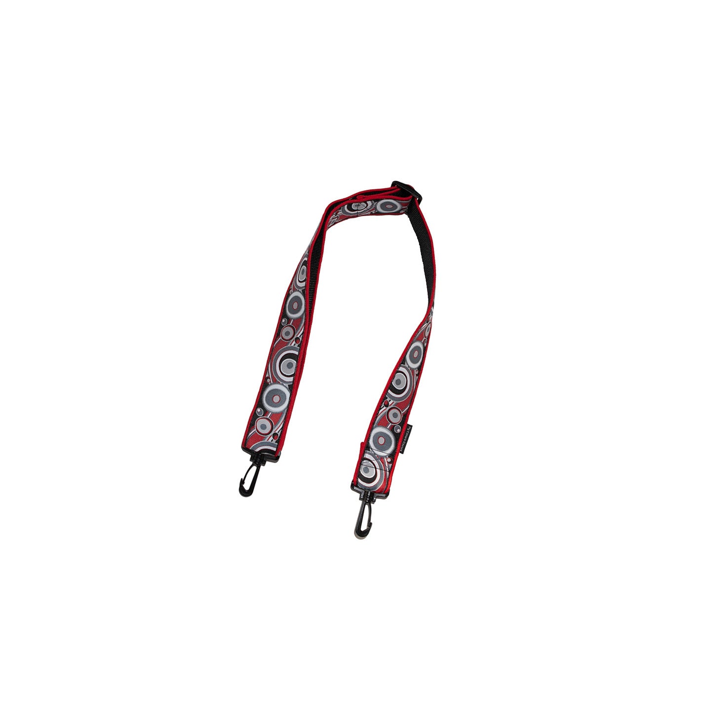 Red, White and Grey Retro Hoops Large Bag Strap