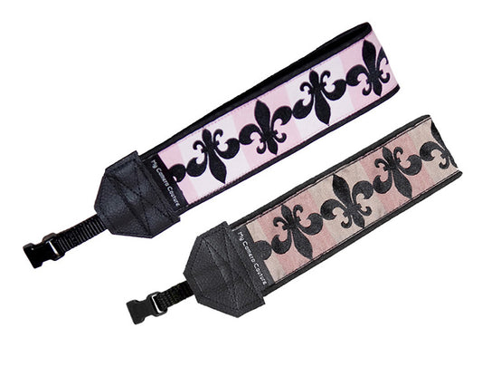 Black Fleur-de-Lis Wrist Strap