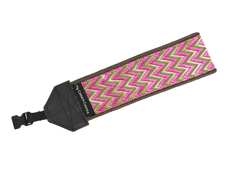 Pink and Olive DSLR Wrist Strap